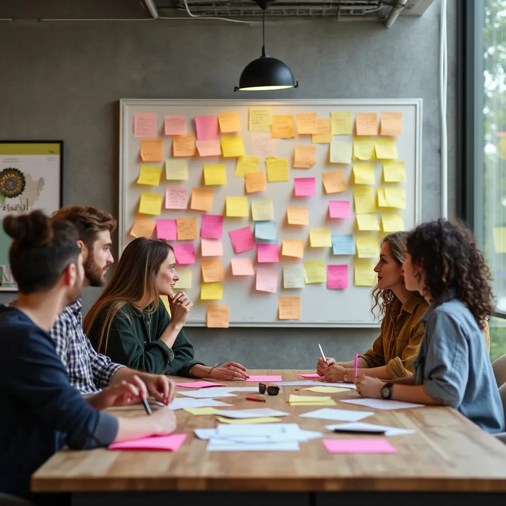 Equipo de diseño colaborando